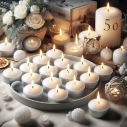 50 PCS Unscented Tealight Candles 2.5 Hour Burn Time White Dripless Long Lasting