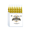 Pure Beeswax Pillar Candles, Handmade, Decorative, Yellow Twisted Candle, Cotton Wick, Set of 8