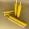 Set of 8 Pure Beeswax Pillar Candles (7" Each) – Natural Yellow, Eco-Friendly & Scented