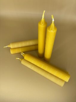 Set of 8 Pure Beeswax Pillar Candles (7" Each) – Natural Yellow, Eco-Friendly & Scented - Image 2