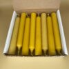 Set of 8 Pure Beeswax Pillar Candles (7" Each) – Natural Yellow, Eco-Friendly & Scented