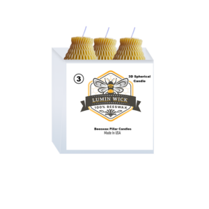 3 Packs Natural Beeswax Pillar Candles, 100% Pure Beeswax Candles with 25 Hours Burn Time, Smokeless