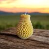 3 Packs Natural Beeswax Pillar Candles, 100% Pure Beeswax Candles with 25 Hours Burn Time, Smokeless