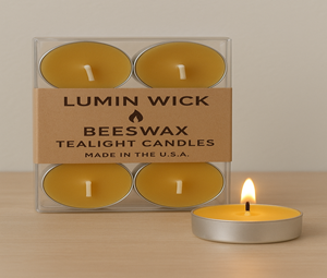 100% beeswax tealight candles