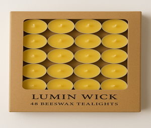 48 Pack Beeswax Tealight Candles USA Made