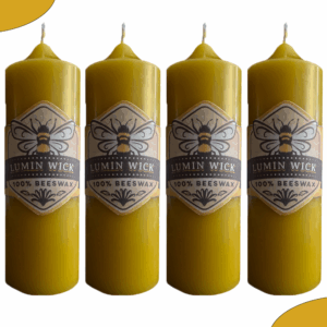 Pillar Candles Beeswax (4 Boxes) 4 Candles Each Box