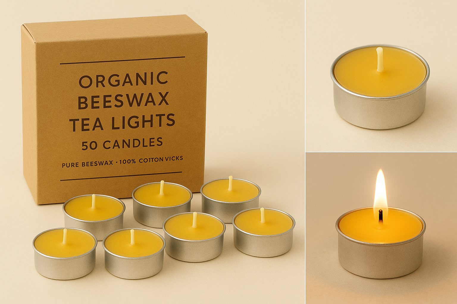 beeswax tea light candles
