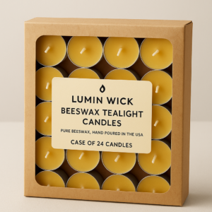beeswax tealight candles case of 24
